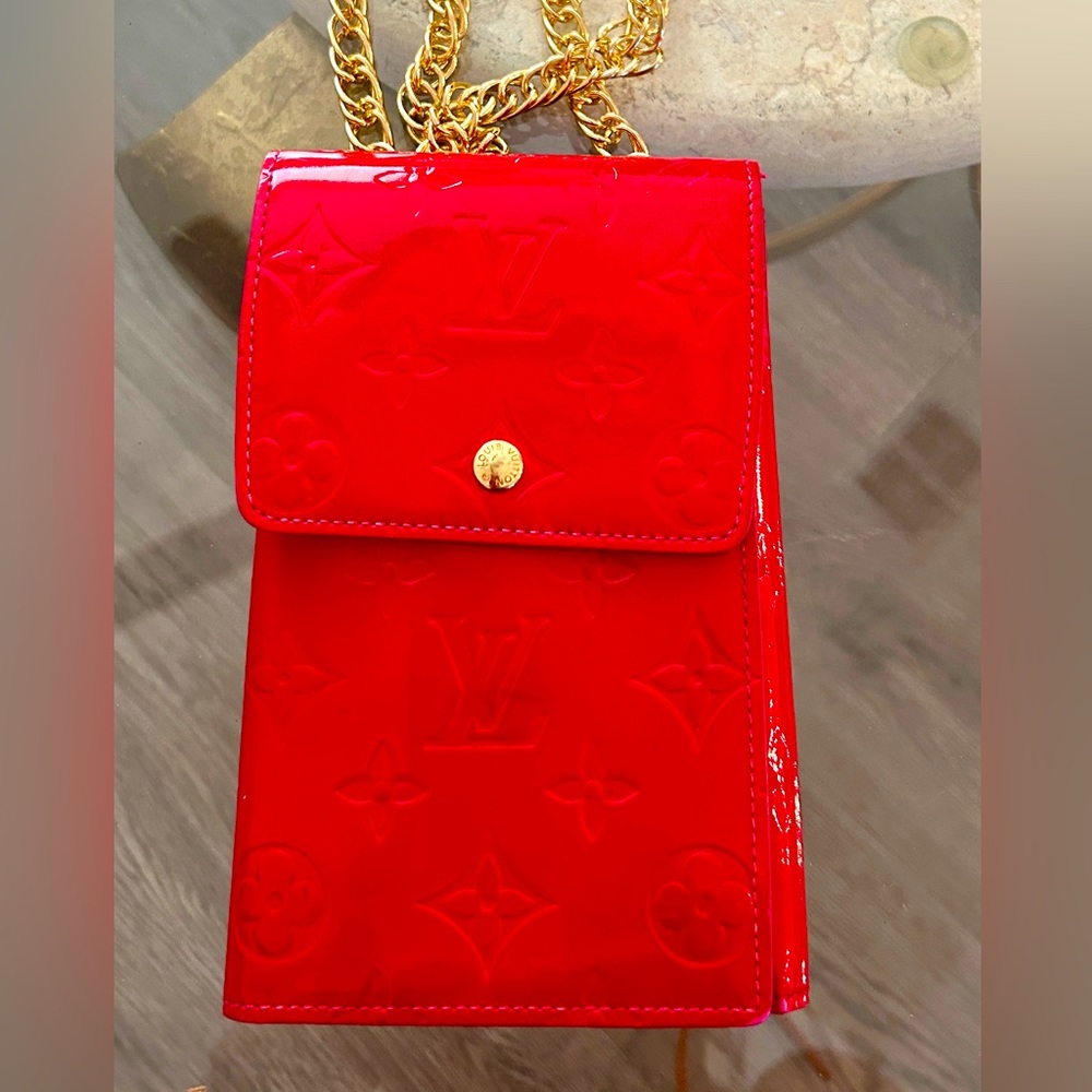 Louis Vuitton custom Red and pink Vernis kenmare crossbody VI0919